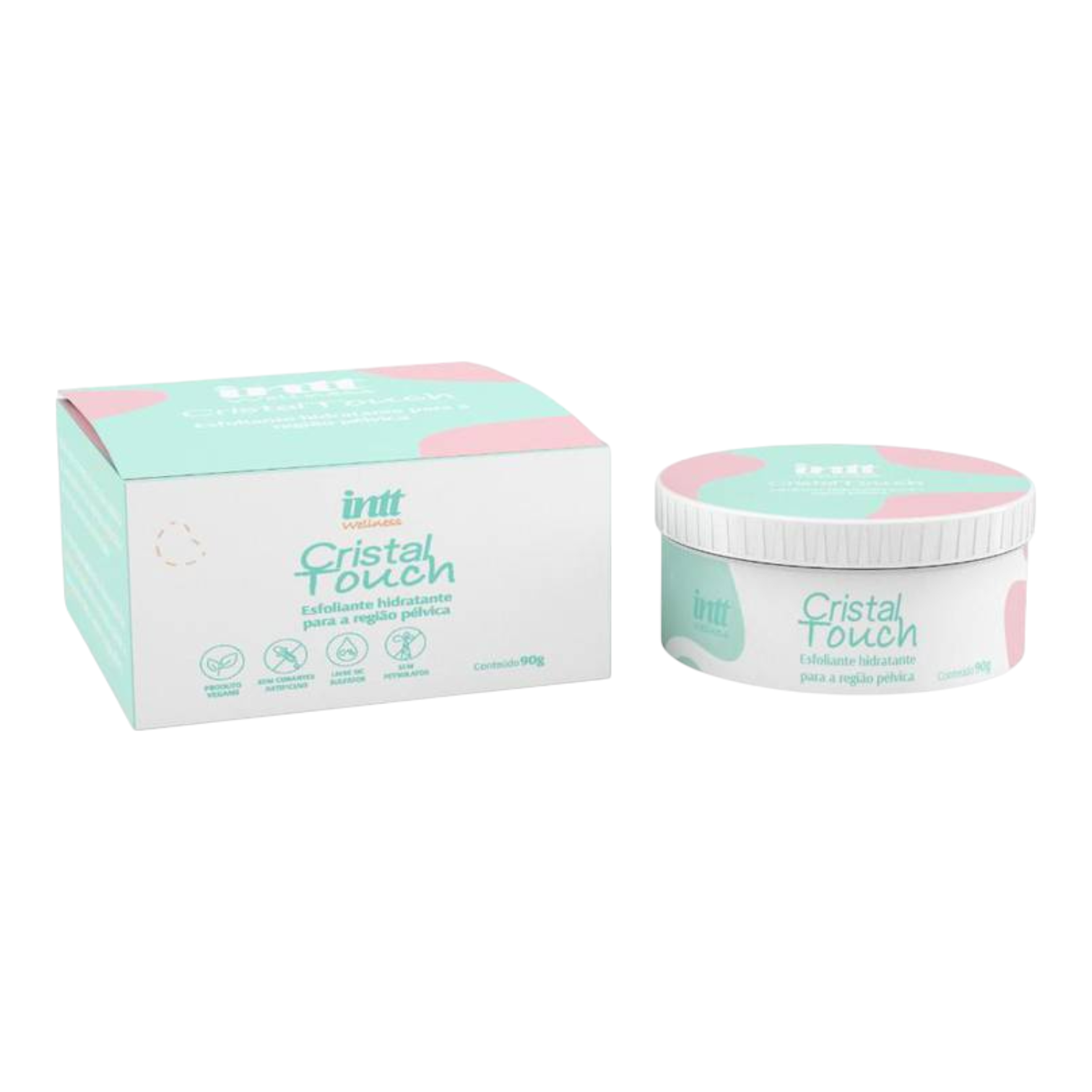 Cristal touch esfoliante pélvico e corporal aroma de coco intt wellness 90g